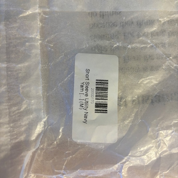 Original Fibres Linen Utility Shirt Navy M NWOT - Picture 8 of 8